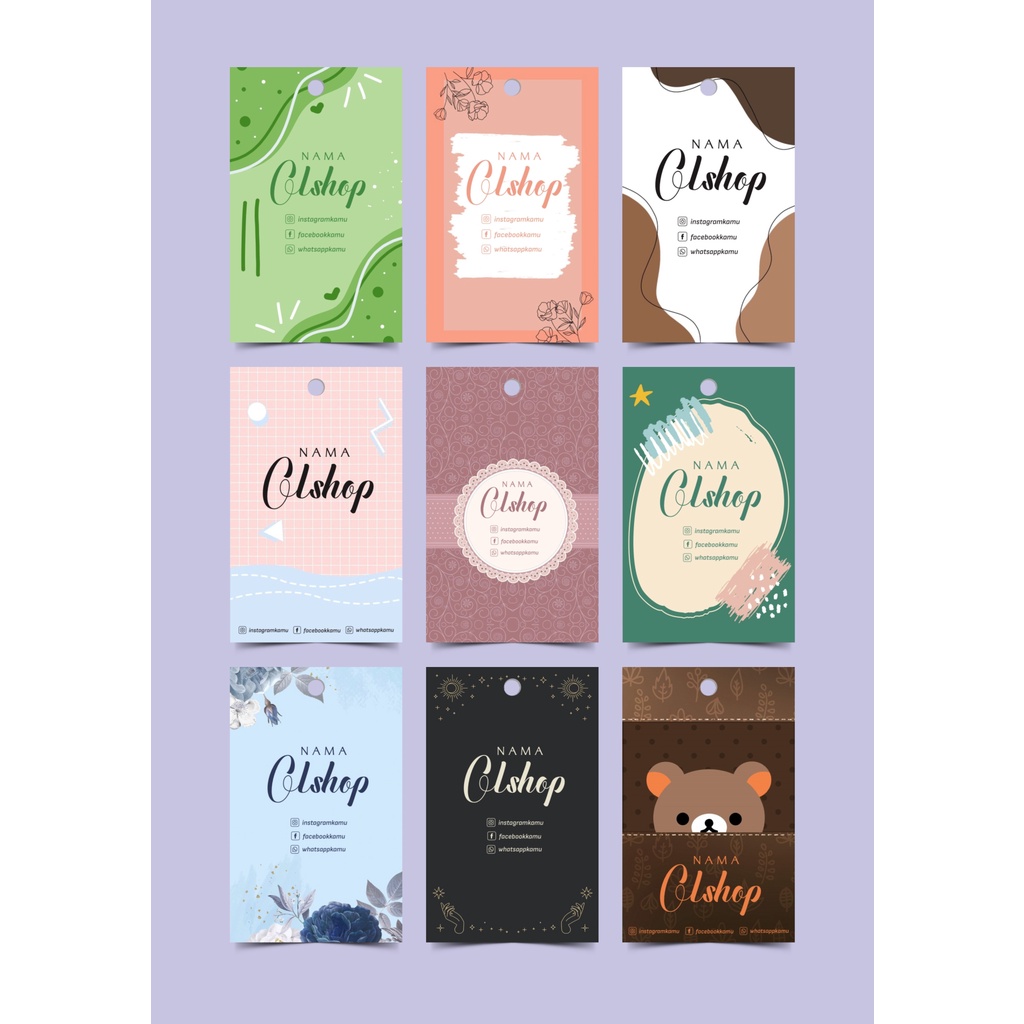 

hang tag custom hantag label baju hangtag baju hang tag gantungan baju olshop