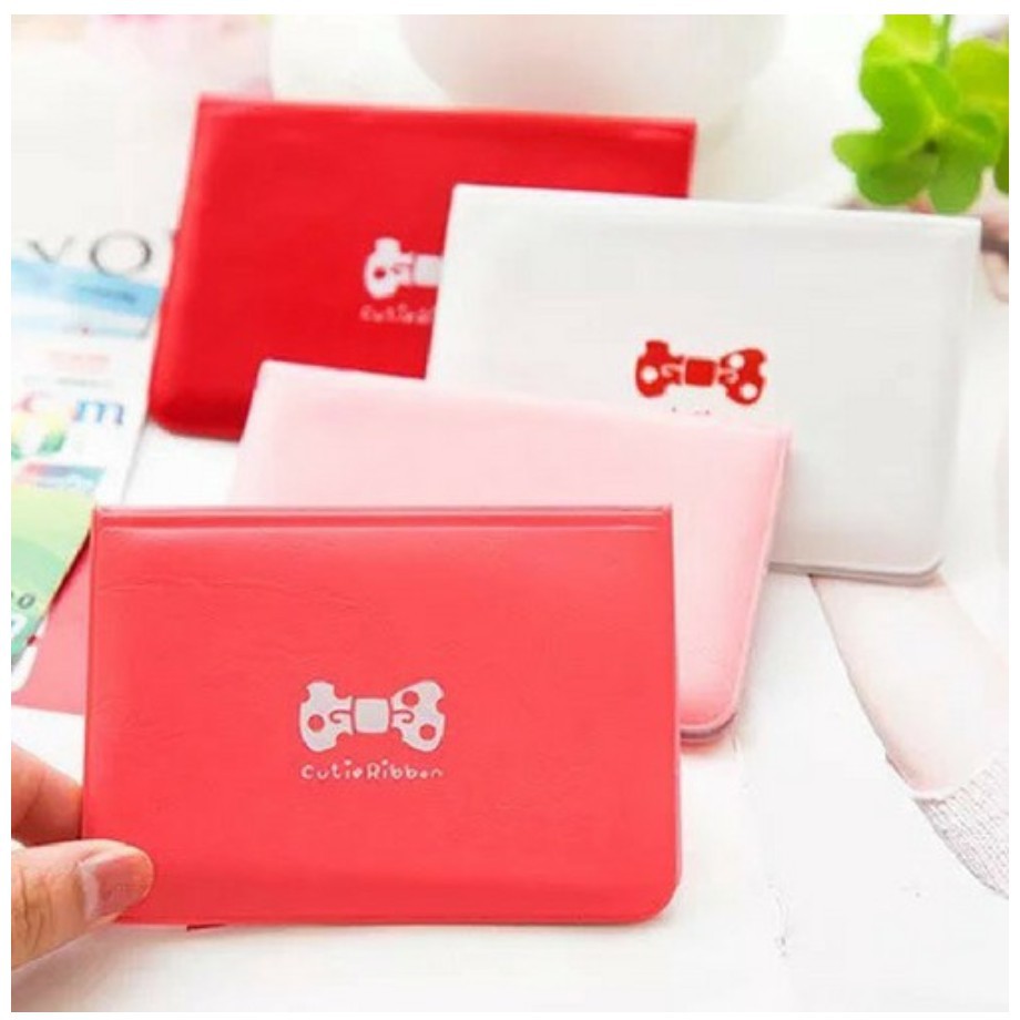 PA DOMPET KARTU MURAH MINI CANTIK PITA CUTIE RIBBON 12 CARD HOLDER SOUVENIR IMPORT KOREA TF041