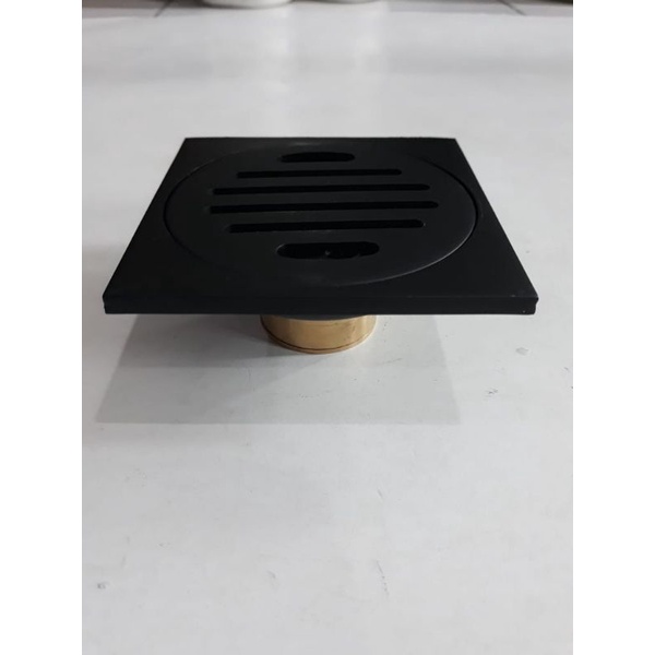 Smart floor drain hitam stainless / saringan pembuangan air kamar mandi