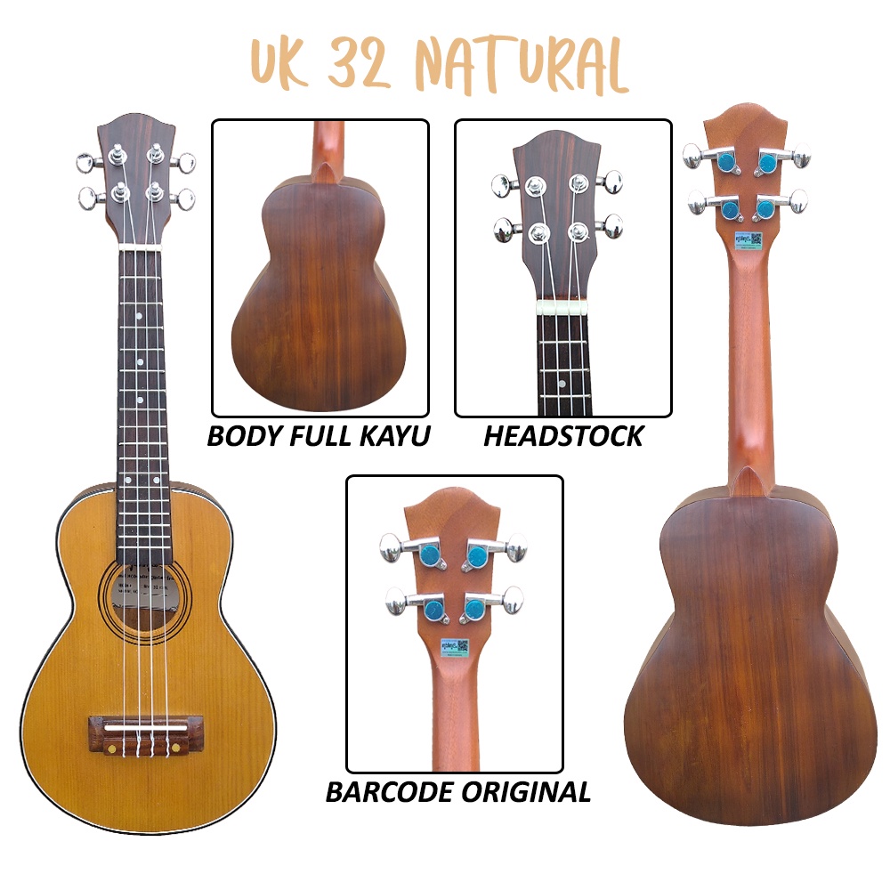 Ukulele / Kencrung Senar 3 / Cak Cuk Original Mym&amp;Ca Bahan Full Kayu