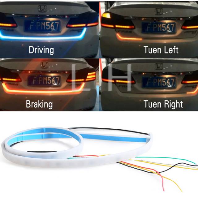 LED Bagasi  Strip Lampu Mobil Driving Signal Break Left Right Turn 120CM