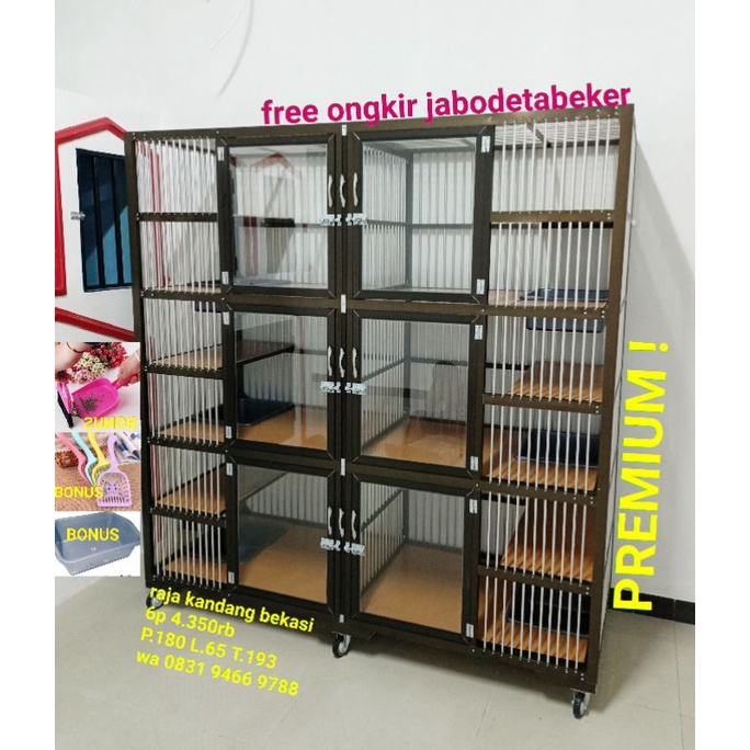 kandang kucing alumunium