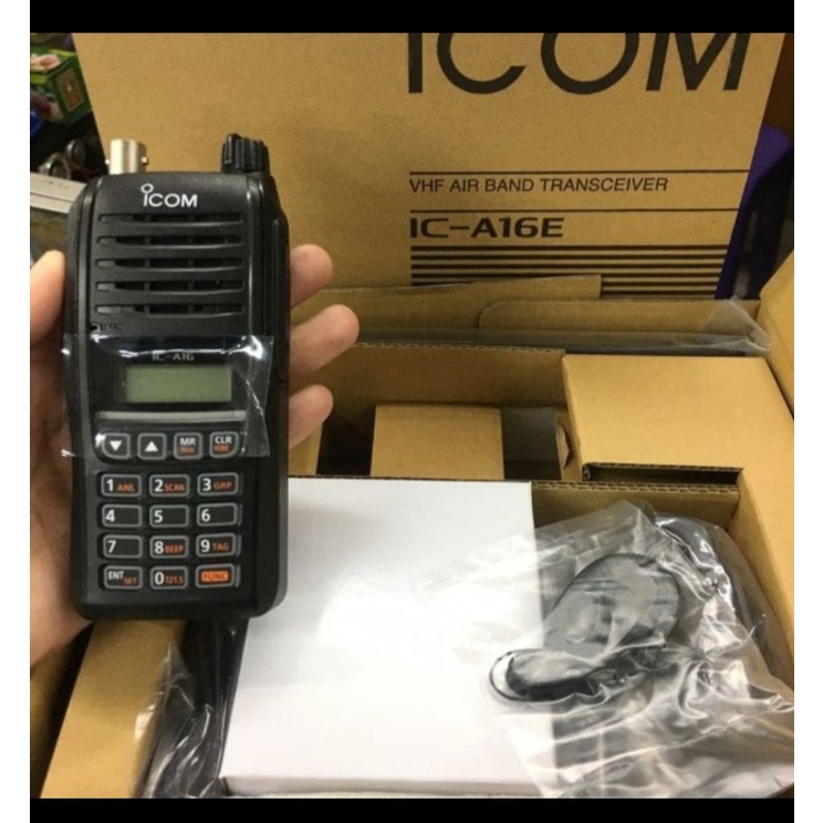 HT ICOM AIR BAND A16E VHF GARANSI ICOM AIRBAND IC A16E AIR BAND AIRBAND