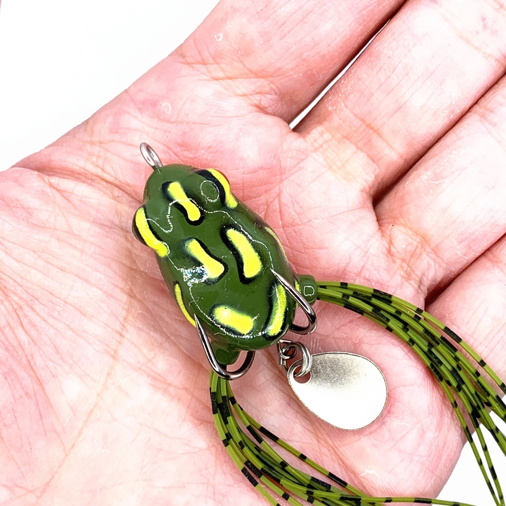 1Pc Soft Frog Umpan Pancing Bentuk Katak Mata 3D Bahan Plastik Lembut Ukuran 3cm / 4.2g Fishing Lure Ikan Bait