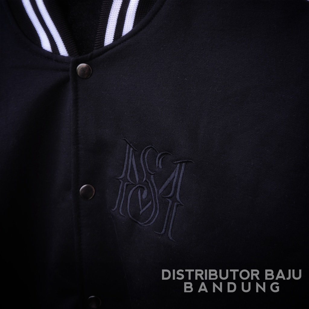 Jaket Baseball Crop | Korean Style Varsity | Pakaian Wanita | Jaket Wanita | Bahan Fleece | Allsize-7