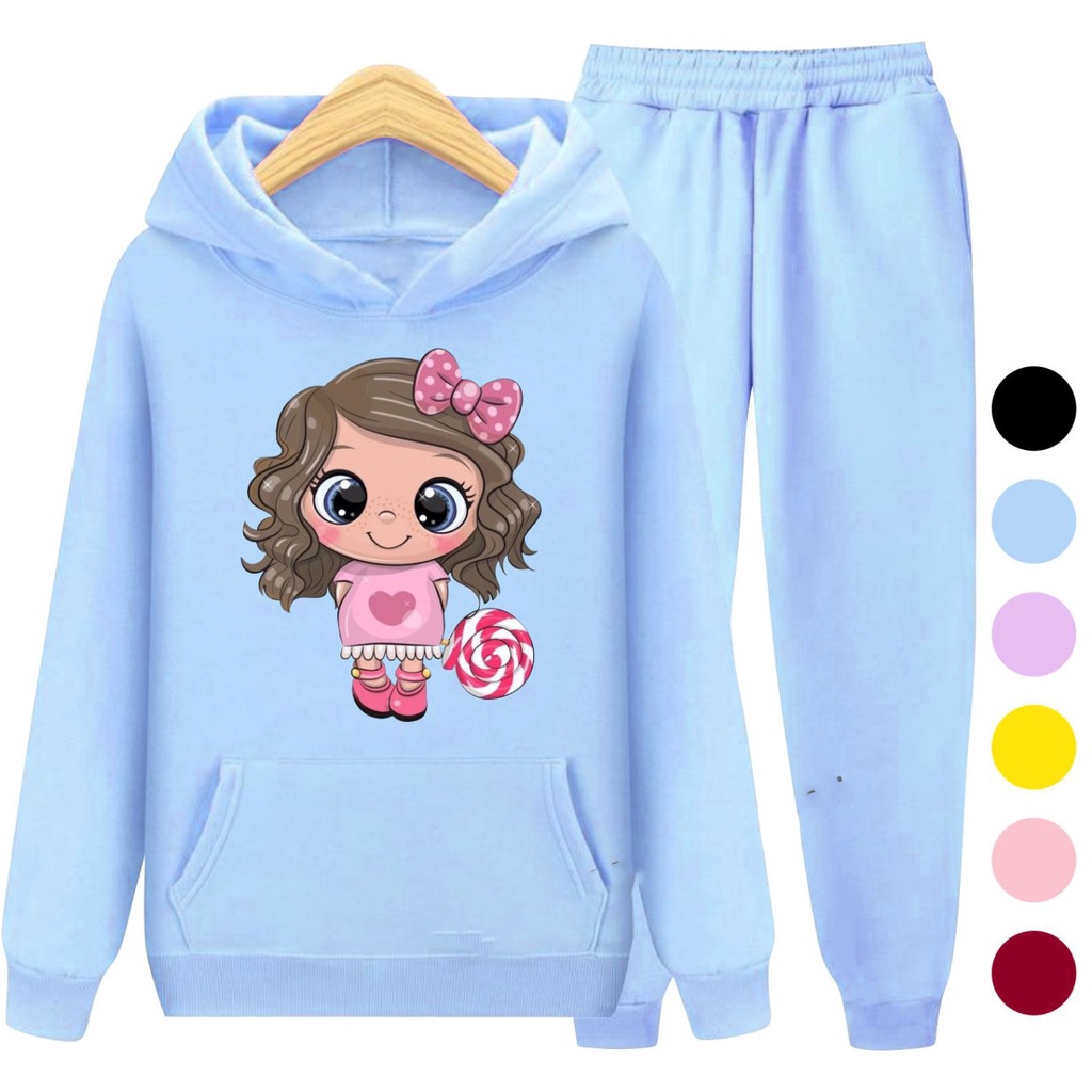 Setelan Anak Sweater Hoodie Anak LOLIPOP | Baju Anak Perempuan Ukuran Anak-Remaja-Dewasa