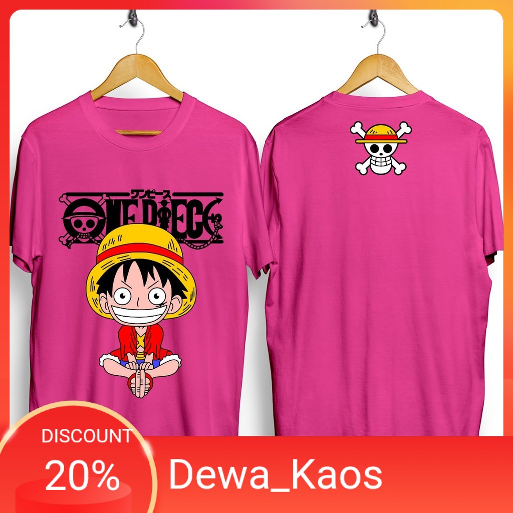ONE PIECE LUFFY SMILE / KAOS KEREN PRIA / KAOS KEREN DISTRO / KAOS KEREN ANIME / KAOS KEREN MURAH