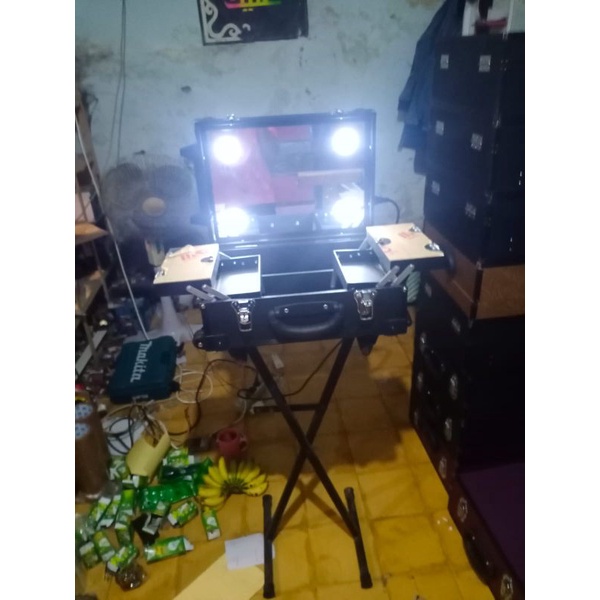 BEAUTYCASE MINI FM LAMPU FLAT FREE KAKI