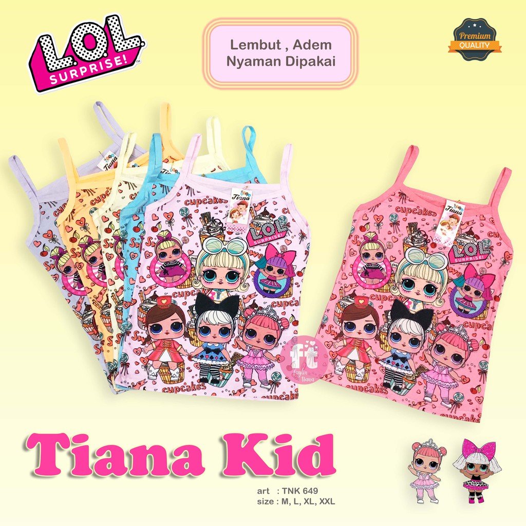 TIANA KIDS | Tanktop Anak / Atasan Anak / Singlet Anak  / art TNK 649