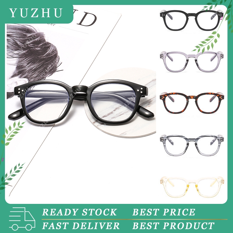 (YUZHU) COD Ready Stock Kacamata Anti Radiasi Wanita Korea Kacamata Optik Retro Kepribadian