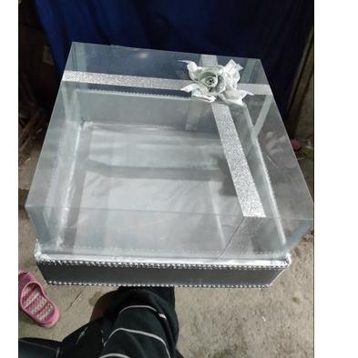 

Hot Sale - kotak hantaran satuan tutup full mika model list pita ukuran 30 30 20