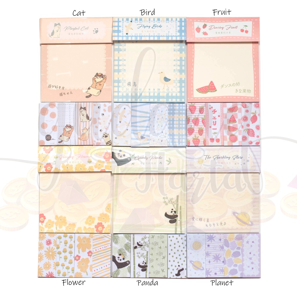 Sticky Notes Set Lucu Panda Memo Unik Note Scrapbook DIY GH 301247