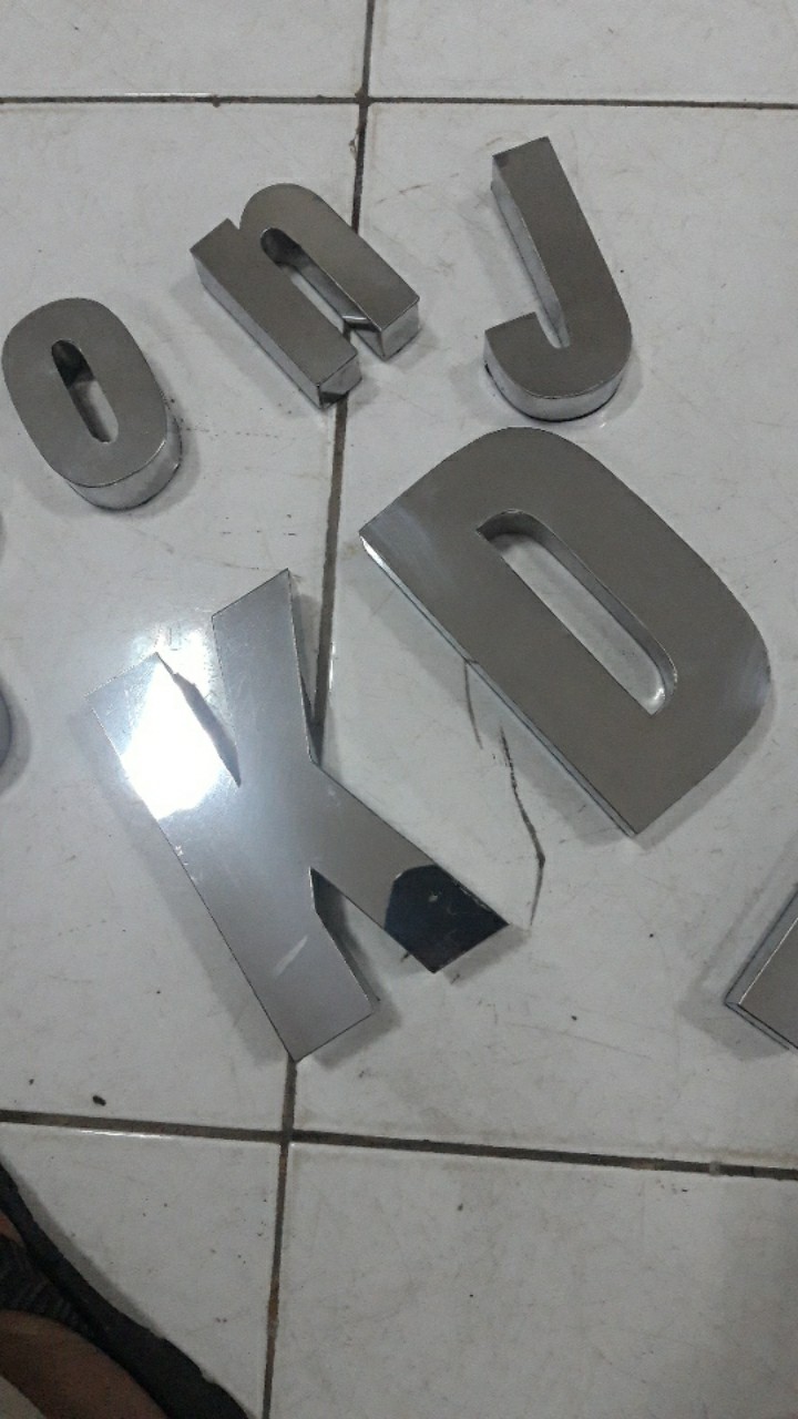 Huruf Timbul Stainless Termurah
