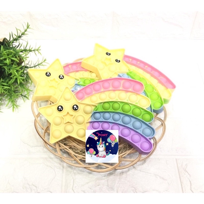 NEW POP IT/pop it fidget/viral/tiktok/mainan murah/mainan hits-Star Pelangi