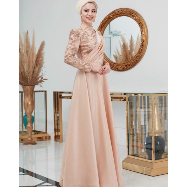 GAUN PESTA MUSLIMAH ELEGAN/TILE CANDY CRUSH