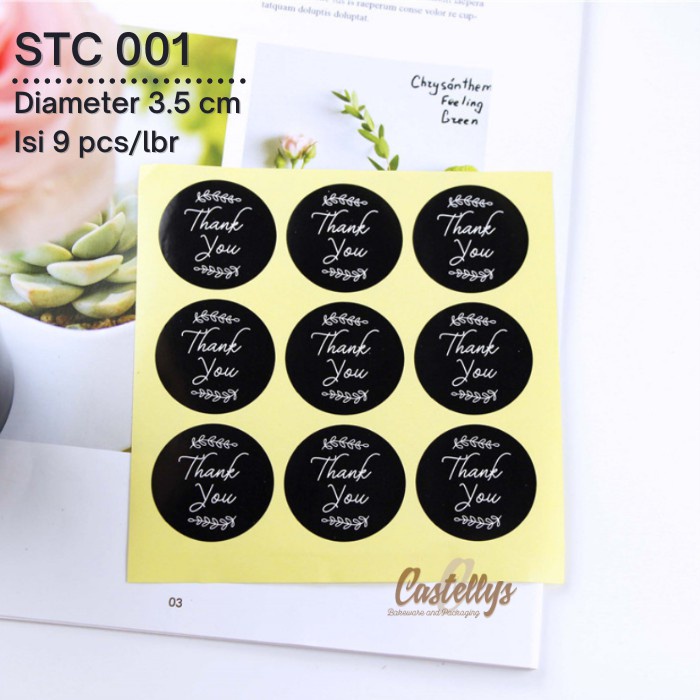 

STC 001 2 Lembar Stiker Label Packaging Kue Kado Kotak Hampers