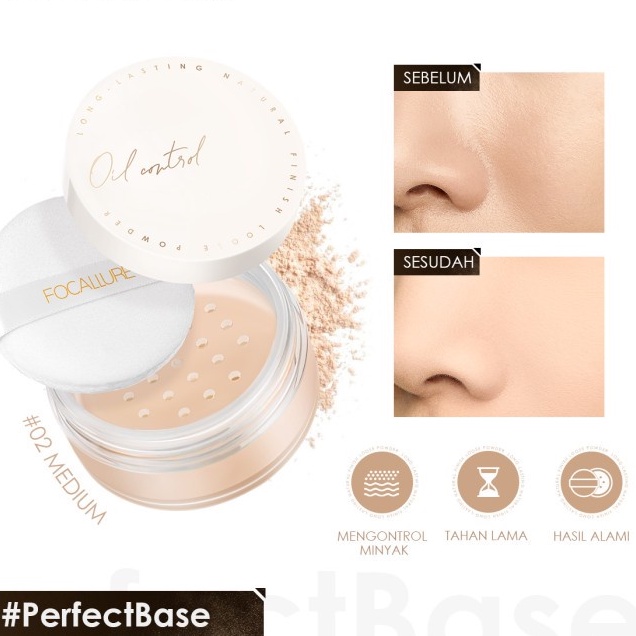 (READY &amp; ORI) Focallure Poreless Matte Loose Powder  FA201 FA 201 bedak tabur terbaru waterproof tahan lama viral