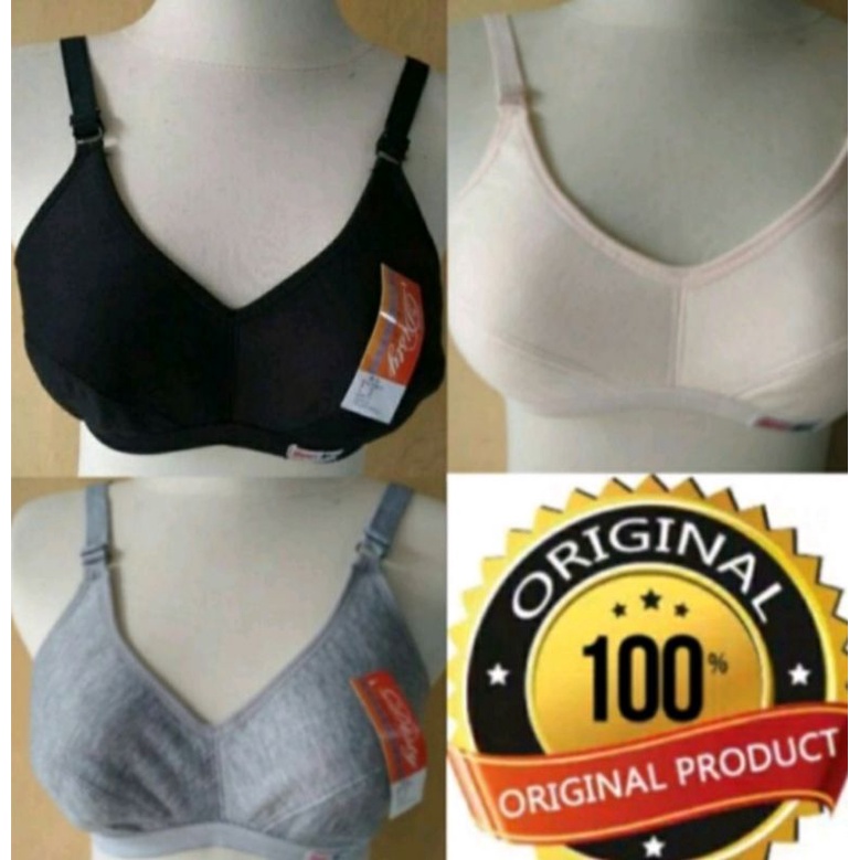 Sports Bra Wanita Dewasa Tanpa Busa Dan Kawat Kain Lembut Size 32 34 36 38 40 42