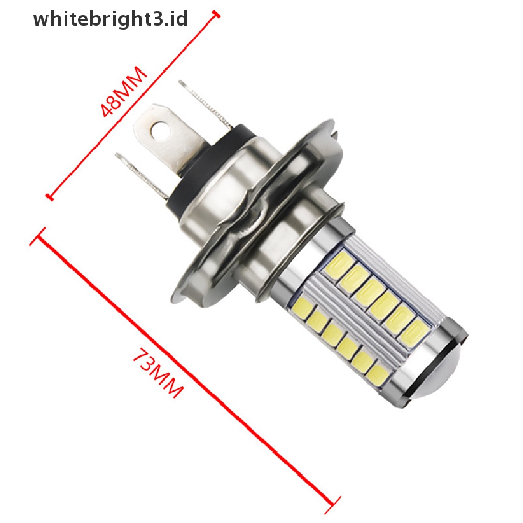 (whitebright3.id) Bohlam LED H4 33 SMD 5630 5730 Untuk Lampu Depan Mobil