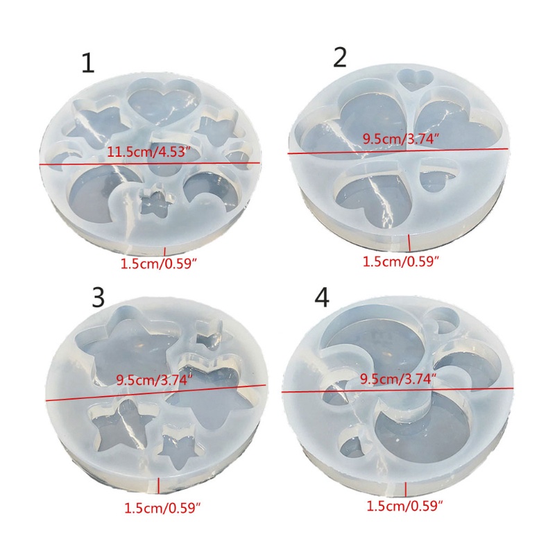 Siy Cetakan Resin Bentuk Bulanbintanghati Untuk Membuat Perhiasangantungan Kunci