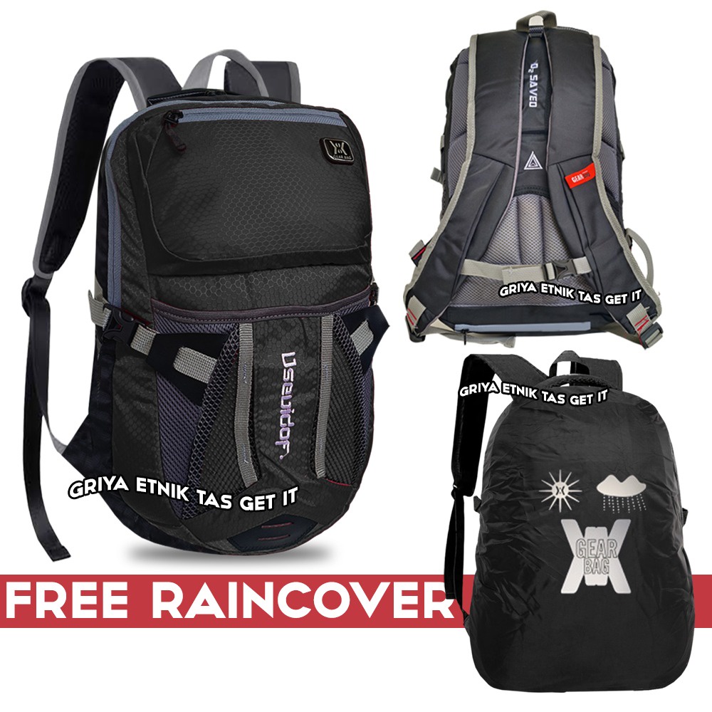 Tas Ransel Pria Usebidof Bonus Rain Cover Tas Laptop 15 inch Outdoor Backpack Cowok Distro Tas Punggung Pria Tas Gendong Pria