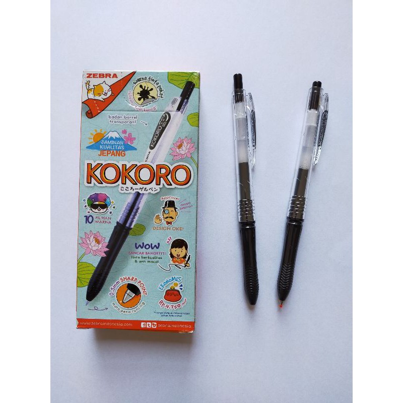 pulpen zebra kokoro warna hitam