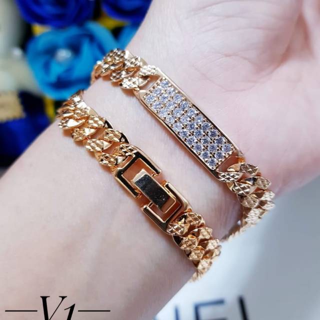 xuping gelang lapis emas 24k 0808j