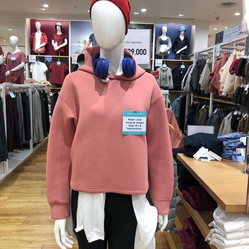 JMURCE - UNIQLO SALE EXP 29 OCT HOODIE SWEAT DRY ULTRA STRETCH BAHAN ADEM