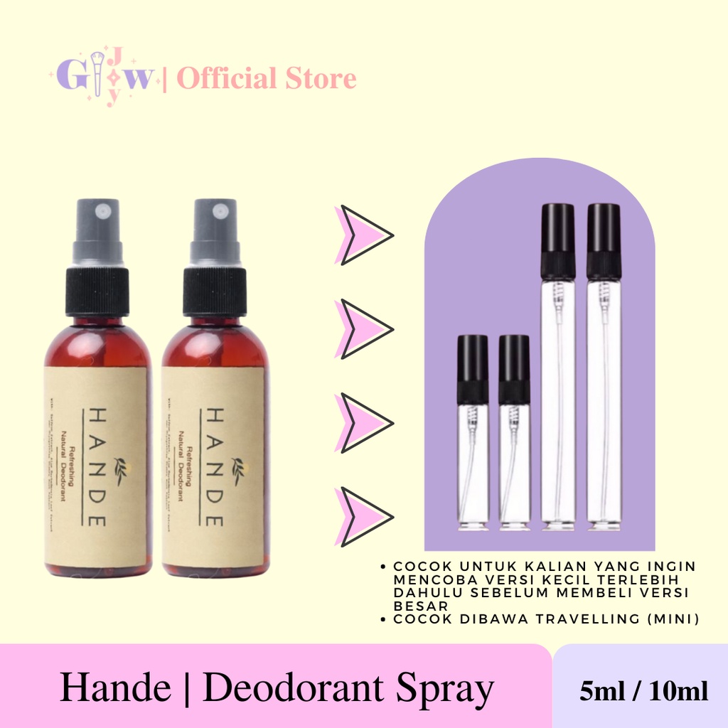 DECANT HANDE deodorant spray ketiak ketek underarm memutihkan deodoran deo perawatan tubuh kecantikan badan refreshing mencerahkan