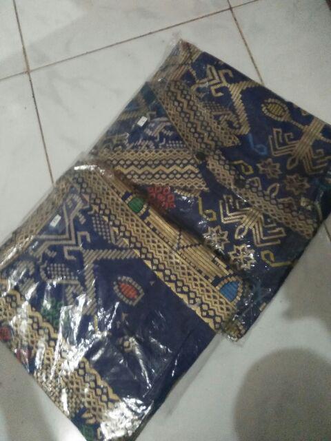 Sarimbit Couple Pasangan Batik Rok N Blus Wanita Narita Prodo Span Panjang Biru