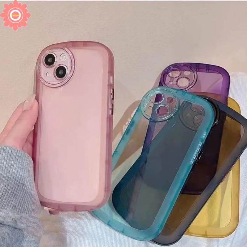 Soft Case Pelindung Lensa Bulat Warna Permen Bahan TPU Untuk Samsung A13 A03 A12 A33 A53 A20s A52 A52s A03s A22 A51 A50 A32 A31 M12 M22 M11 M22