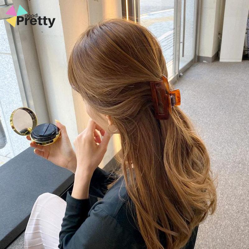 Geometri Jepit Rambut Korea Fashion Gripping Plate Hair Headdress Elegant Large Hairpin Aksesoris Rambut - PD