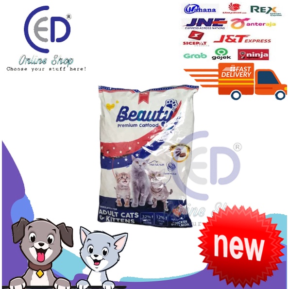 Makanan Kucing Beauty 7kg Adult &amp; Kitten kualitas Maxi Universal EKSPEDISI