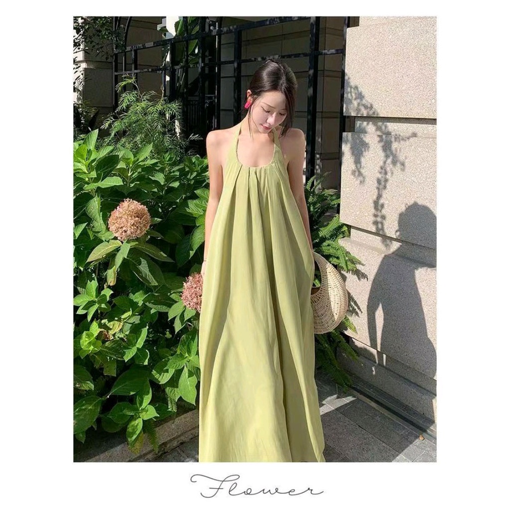 ALL SIZE DRESS PANTAI GAUN PANTAI PANJANG KOREA BEACH LONG DRESS WOMEN IMPORT CASUAL DRESS PANTAI WA