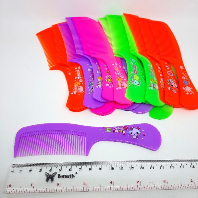 20pcs Sisir Rambut Warna Motif Grosir