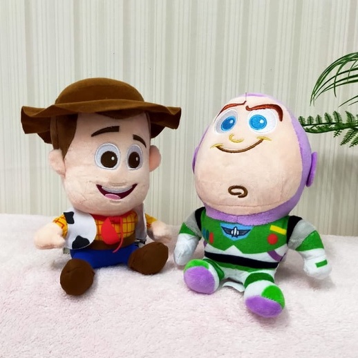 Boneka Sitting Woody Buzz 18cm/08&quot;/Boneka Woody/Boneka Buzz/Boneka Toystory/Boneka Karakter