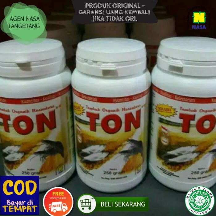 [ NASA ] TON Pupuk Tambak Organik 250 Gr Original/ Vitamin Ikan Udang/ AGEN NASA Tangerang