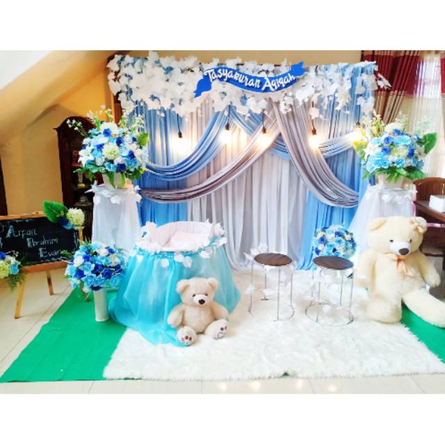 Backdrop dekorasi aqiqah