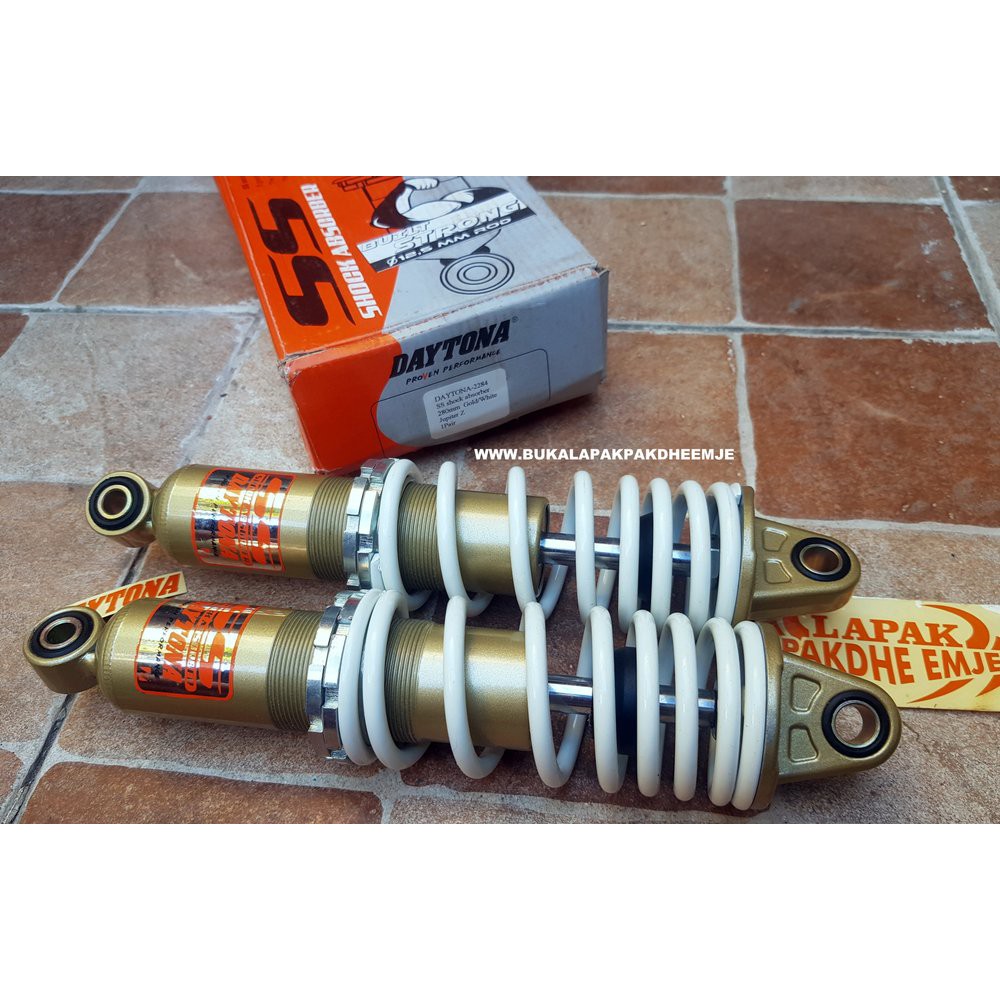BERKUALITAS SHOCK DAYTONA ORIGINAL 280 MM DAYTONA SS WHITE GOLD JUPITER Z FIZR JUPITER Z1 28 CM