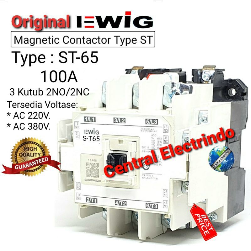 Kontaktor Contactor ST-65 AC 220V EWIG.