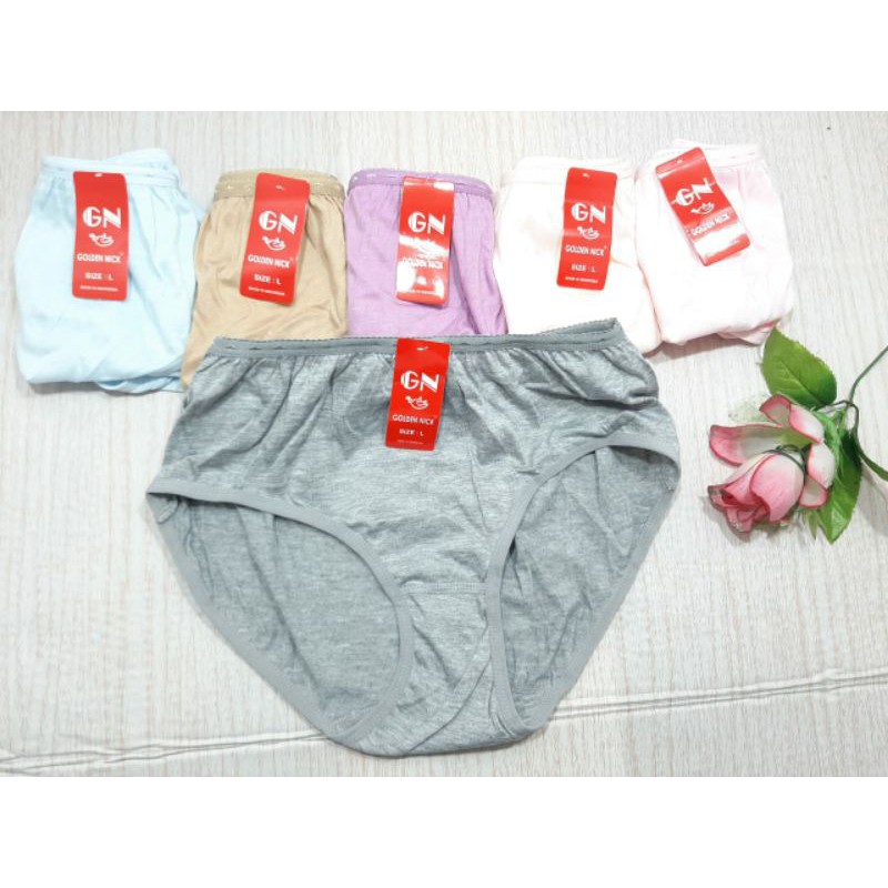 6pcs Celana dalam wanita  golden nick warna muda/ setenga lusin CD golden M L XL XXl sidoarjo