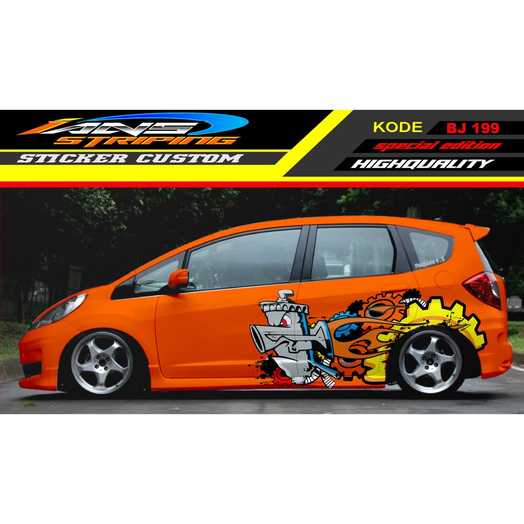 VARIASI STICKER MOBIL HONDA JAZZ / DECAL STICKER MOBIL JAZZ / STIKER MOBIL / VARIASI STIKER MOBIL