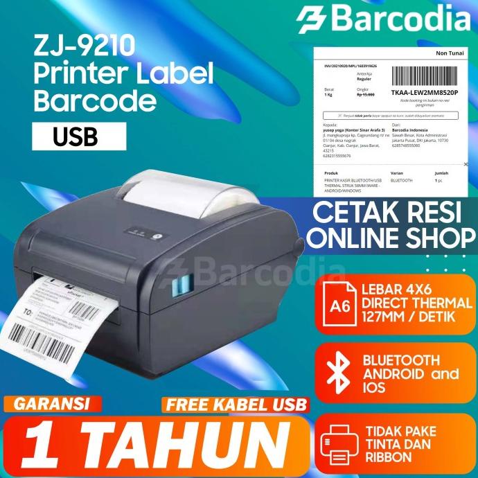 ZJ / ZJIANG 9210 Printer Untuk Cetak Label Pengiriman Tokopedia Star seller termurah