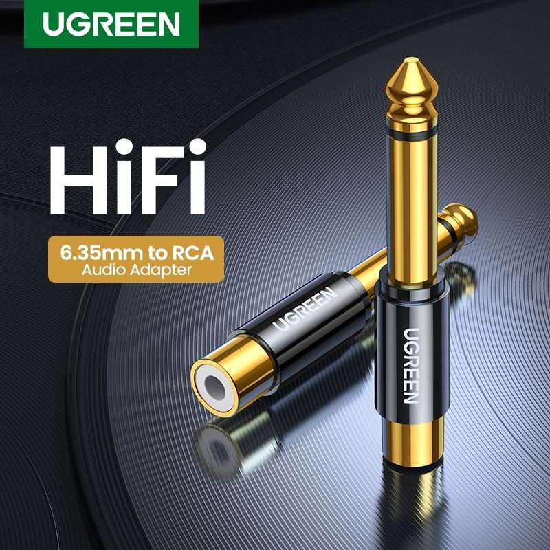 UGREEN Konektor RCA Female to 6,5mm Male Adapter Gold Plated