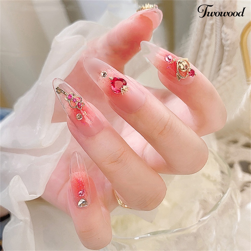 5pcs Ornamen Kuku 3D Bahan Zirkon Untuk Dekorasi Nail Art