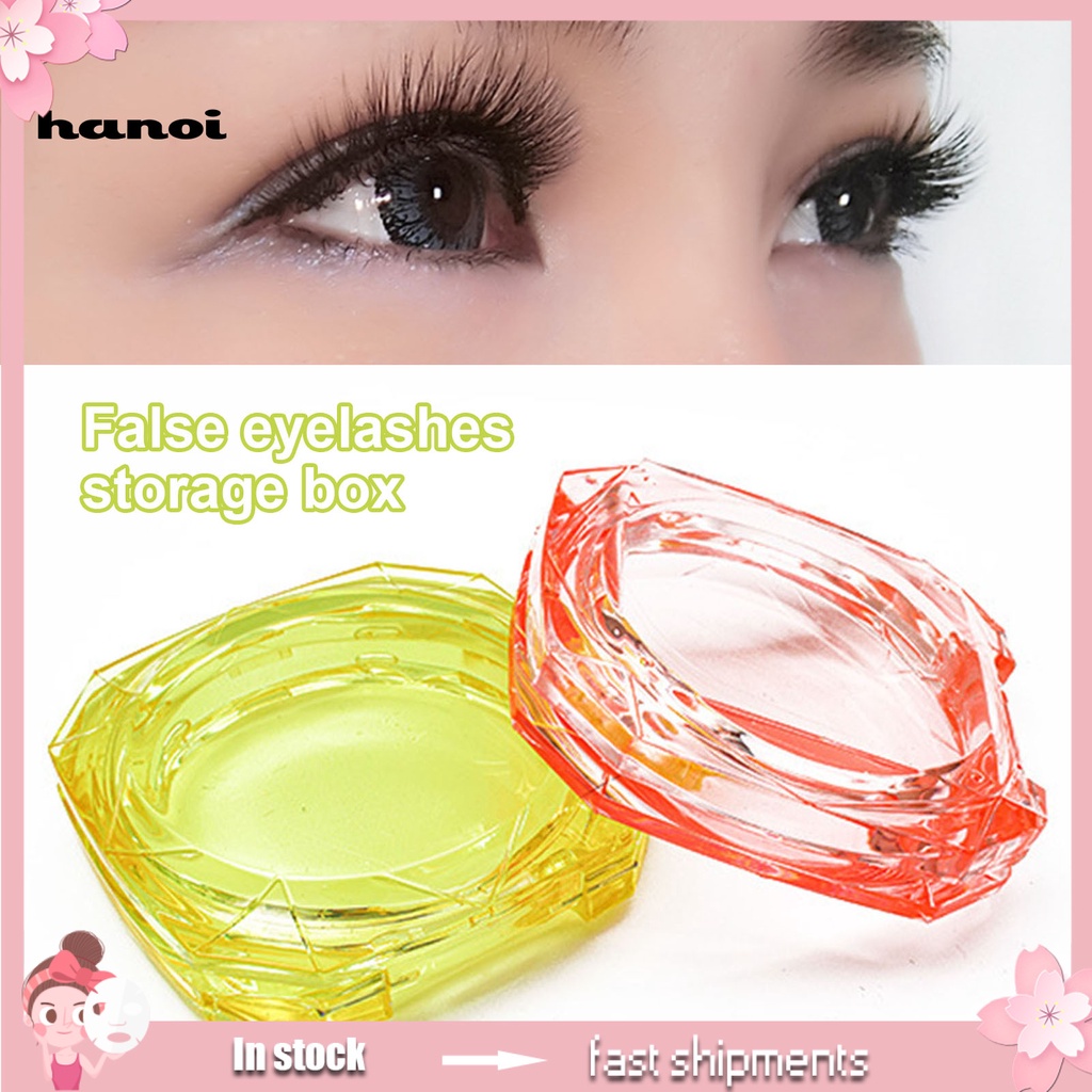 HQTM_Eye Lash Container Easy to Use Lightweight Plastic Round Eyelash Storage Box for Professional Use