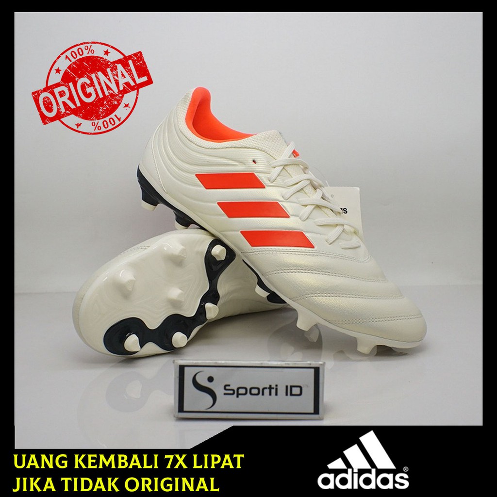 Sepatu Bola Adidas Copa 19.3 FG - White/Solred BB9187 Original