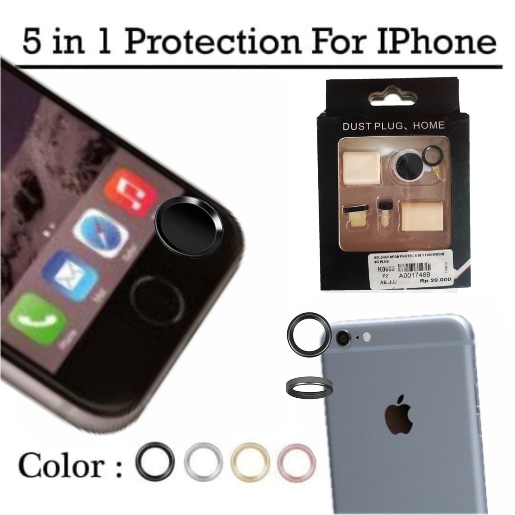 KELENGKAPAN PROTEC 5 IN 1 FOR IPHONE 6G PLUS