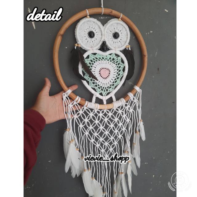 Dream Catcher/ Hiasan Dinding / Penangkap Mimpi Owl 32cm