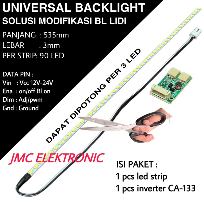 LAMPU LED STRIP LIDI SMD UNIVERSAL INCLUDE INVENTER 533 MM